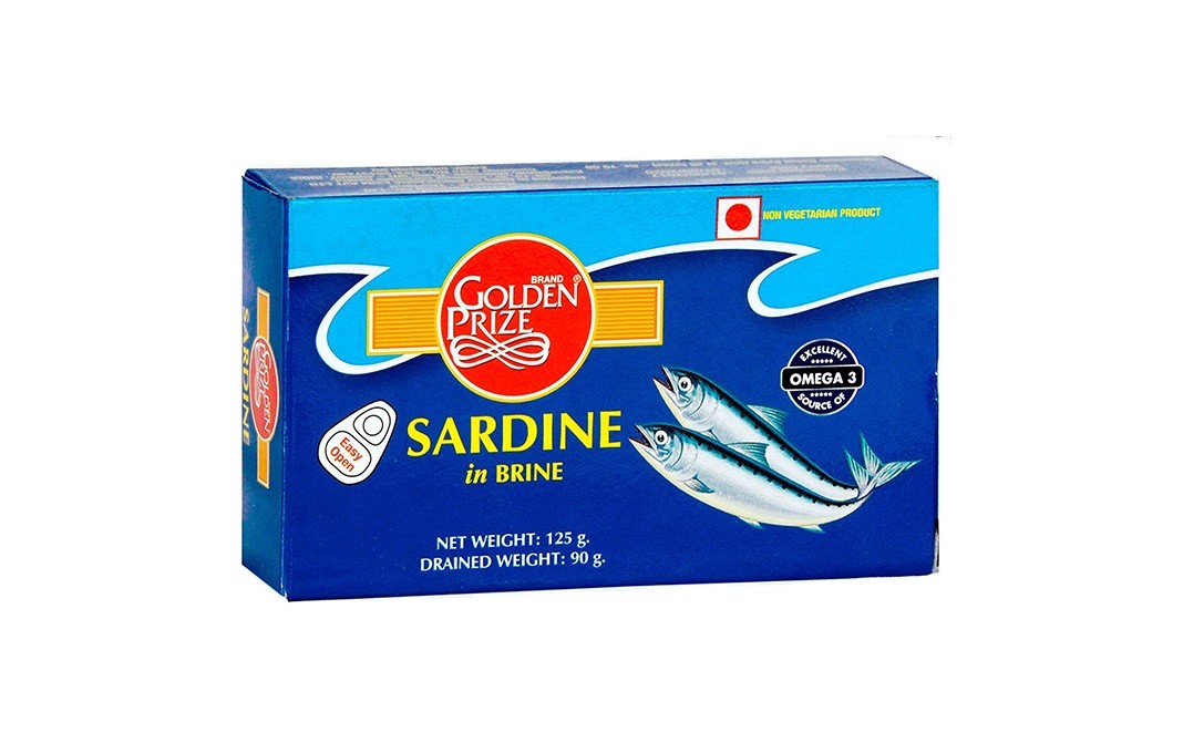 Golden Prize Sardine in Brine    Box  125 grams
